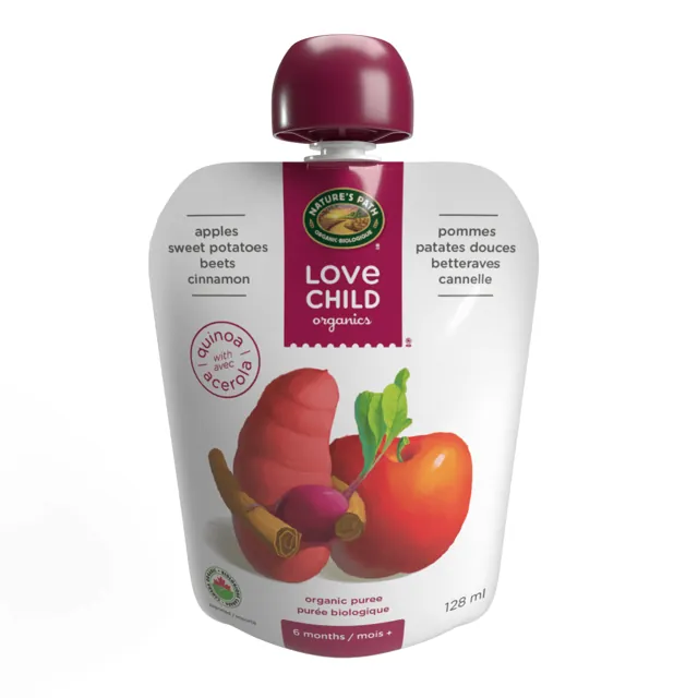Nature's Path Love Child Organics Superblends Apples, Sweet Potatoes, Beets + Cinnamon Puree