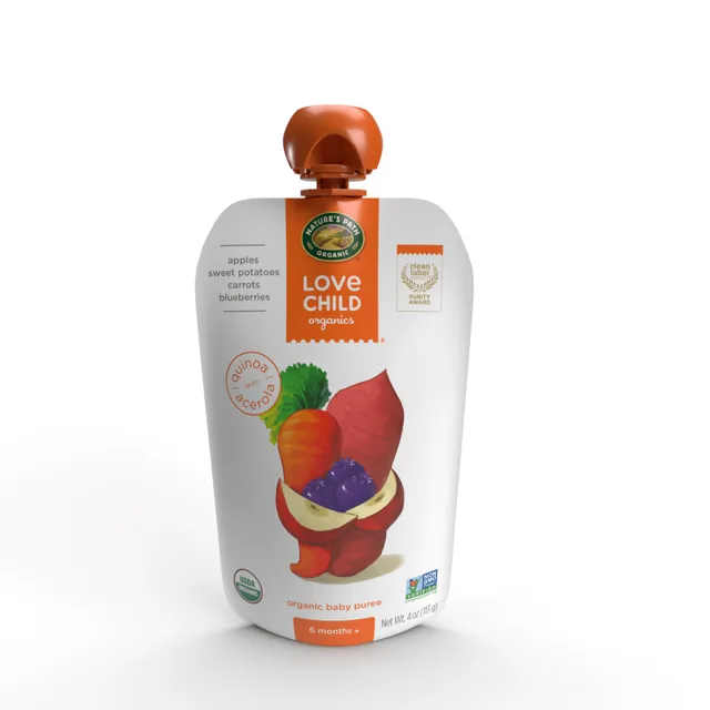 Nature's Path Love Child Organics Superblends Apples, Sweet Potatoes, Carrots + Blueberries Puree