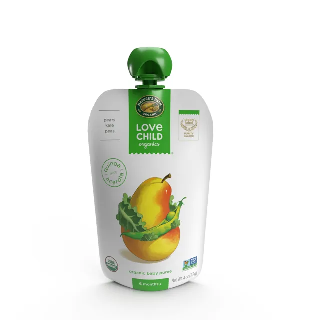 Nature's Path Love Child Organics Superblends Pears, Kale + Peas Puree