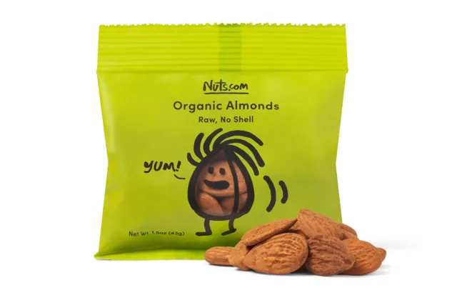 Nuts.com Organic Almonds (Raw, No Shell) – Single-Serve