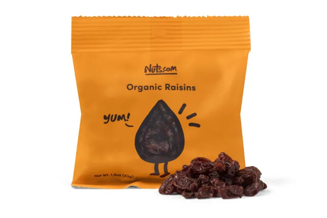 Nuts.com Organic Raisins – Single-Serve