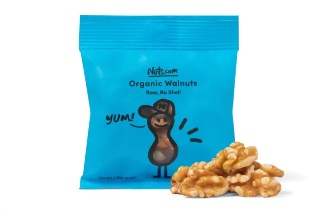 Nuts.com Organic Walnuts (Raw, No Shell) – Single-Serve
