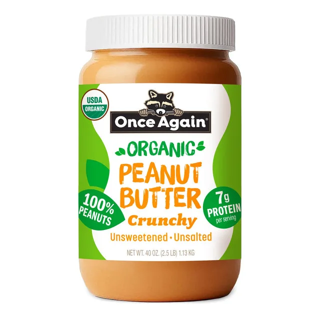 Once Again Crunchy Organic Peanut Butter – Unsalted