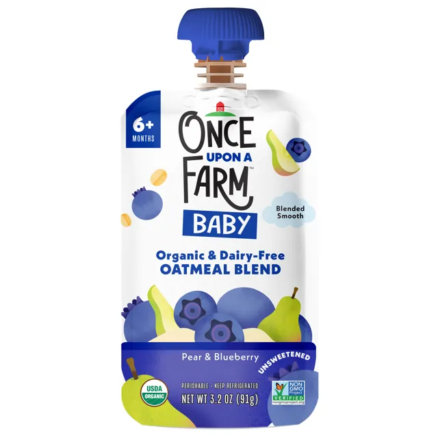 Once Upon a Farm Pear & Blueberry Baby Oatmeal Blend