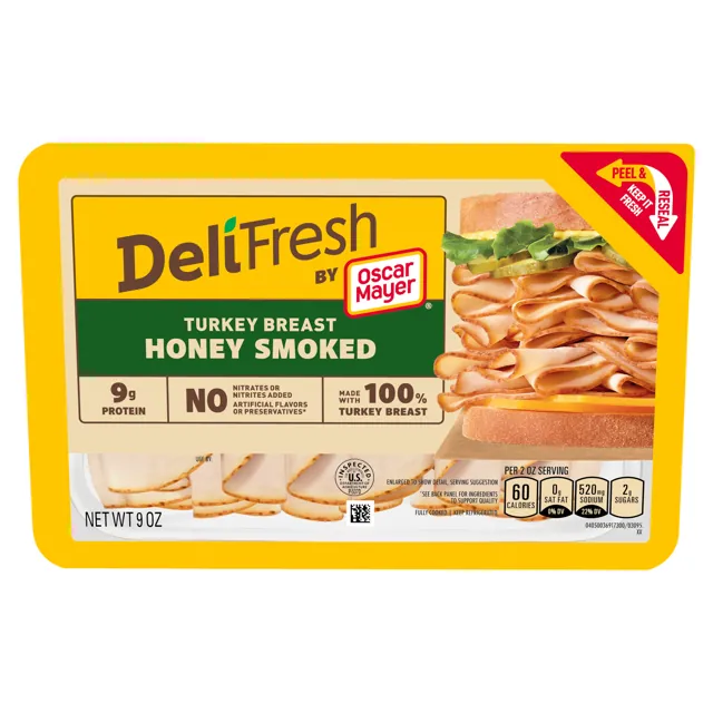 Oscar Mayer Deli Fresh Honey Smoked Turkey Breast Sliced Deli Meat