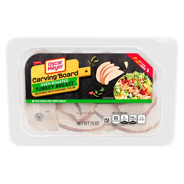 Oscar Mayer Carving Board Oven Roasted Turkey Breast Sliced Deli Meat