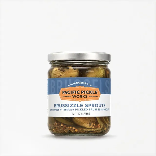 Pacific Pickle Works Brussizzle Sprouts – Semi-Sweet Pickled Brussels Sprouts