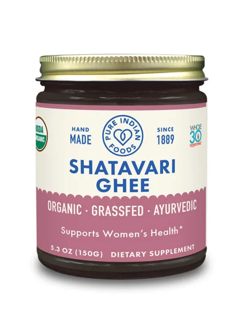 Pure Indian Foods Shatavari Ghee, Certified Organic