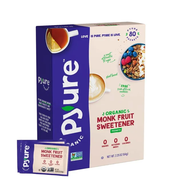 Pyure Organic Organic Monk Fruit Sweetener Packets