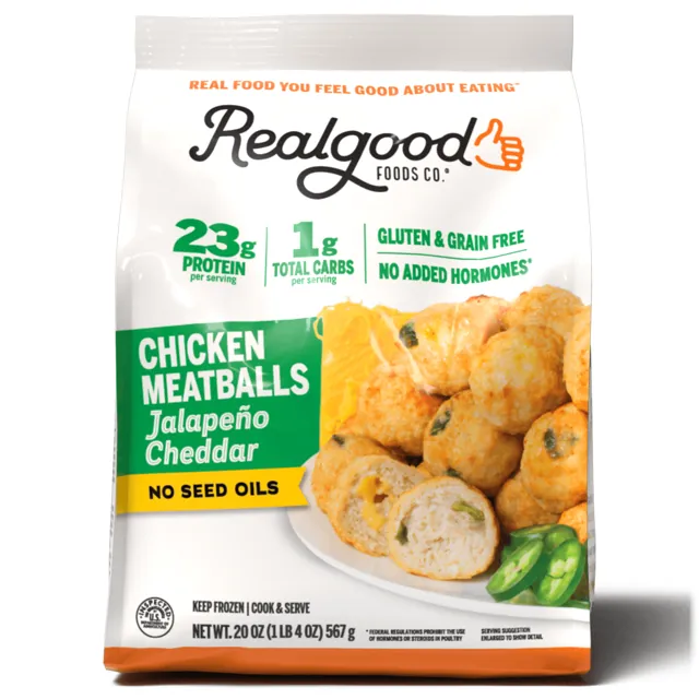 The Real Good Food Co. Jalapeno Cheddar Chicken Meatballs