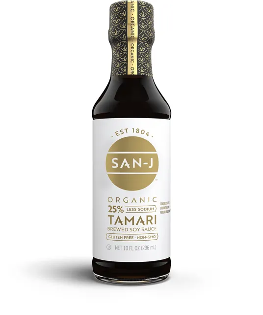 San-J Organic Tamari 25% Less Sodium Soy Sauce Gluten-Free