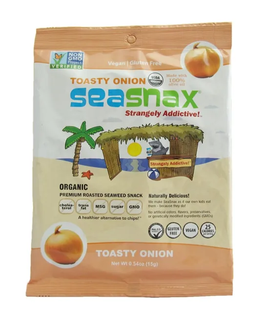 SeaSnax Organic Toasty Onion Seaweed Snack
