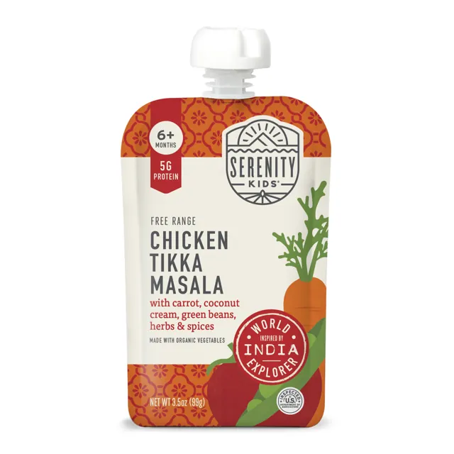 Serenity Kids Chicken Tikka Masala with Organic Veggies & Indian Spices