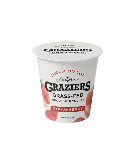 Sierra Nevada Cheese Co. Graziers Cream on Top Whole Milk Yogurt – Strawberry