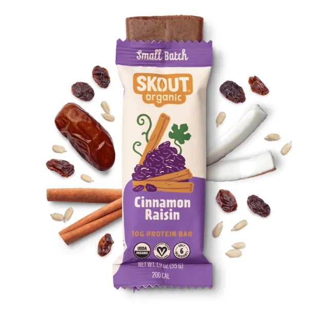 Skout Organic Cinnamon Raisin Protein Bar