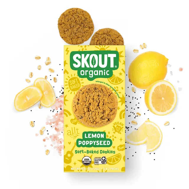 Skout Organic Lemon Poppyseed Soft Baked Cookies