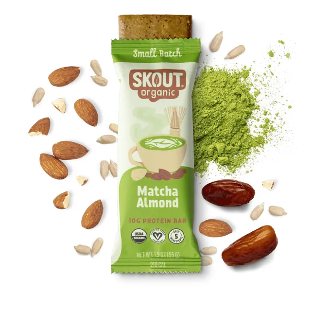 Skout Organic Matcha Almond Protein Bar