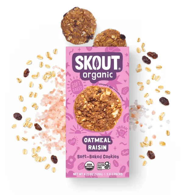 Skout Organic Oatmeal Raisin Soft-Baked Cookies