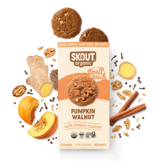 Skout Organic Pumpkin Walnut Soft Baked Cookies