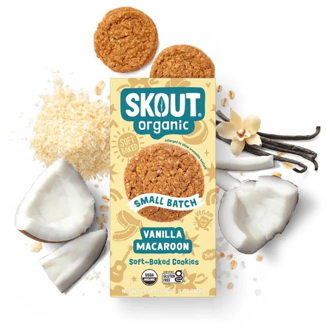 Skout Organic Vanilla Macaroon Soft Baked Cookies
