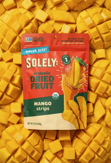 Solely Organic Dried Mango Strips (12 oz)