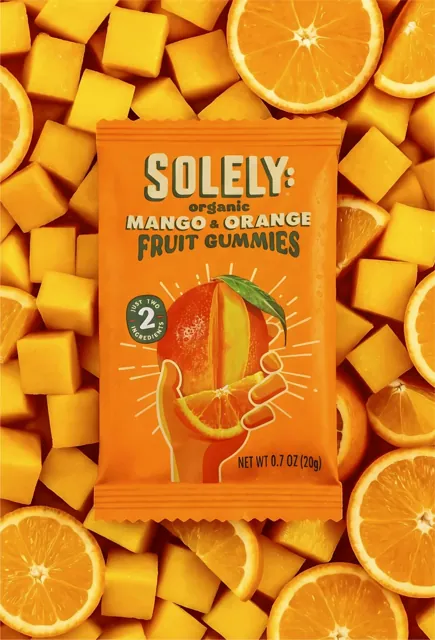 Solely Organic Mango and Orange Whole Fruit Gummies