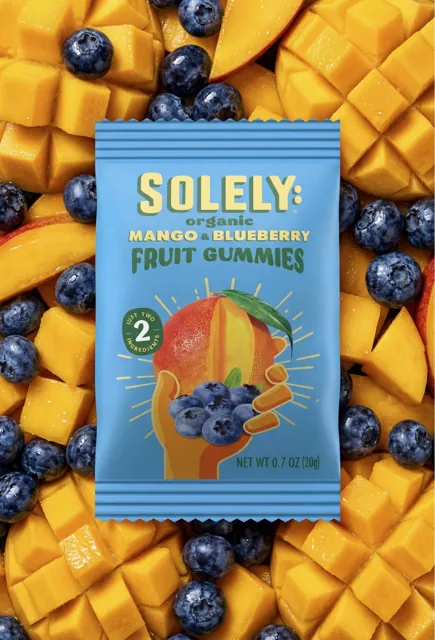 Solely Organic Mango Blueberry Whole Fruit Gummies