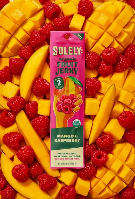 Solely Organic Mango Raspberry Fruit Jerky