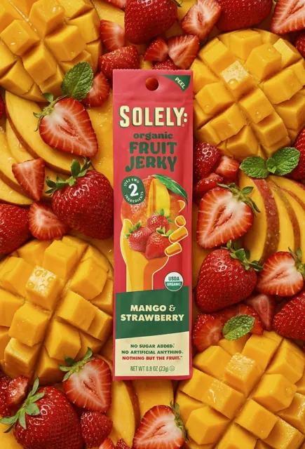 Solely Organic Mango Strawberry Fruit Jerky