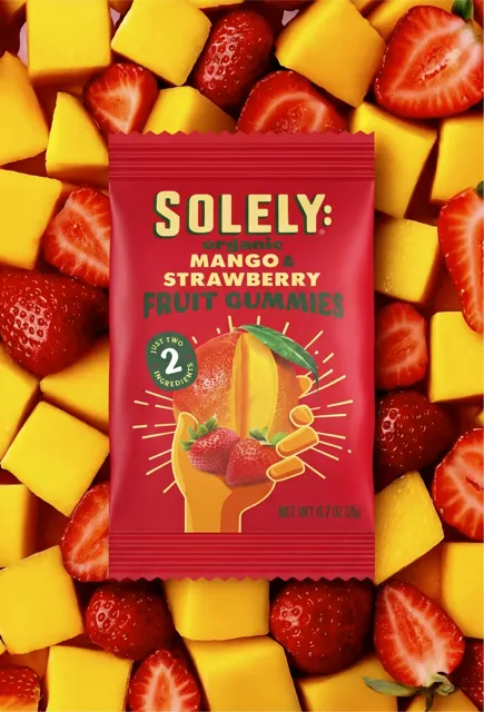 Solely Organic Mango Strawberry Whole Fruit Gummies