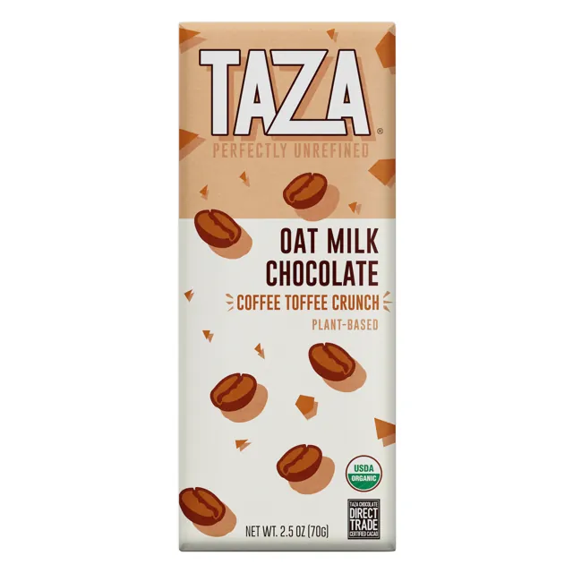 Taza Oat Milk Chocolate Bar – Coffee Toffee Crunch