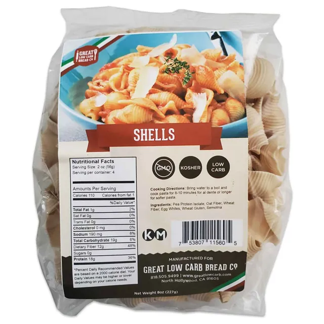 Wholesome Provisions Shell Shape Low Carb Pastas