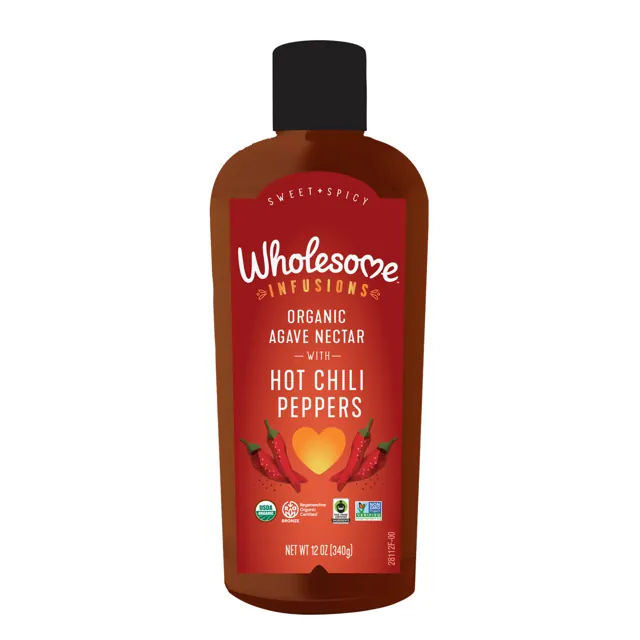 Wholesome Sweeteners Organic Agave Nectar with Hot Chili Peppers