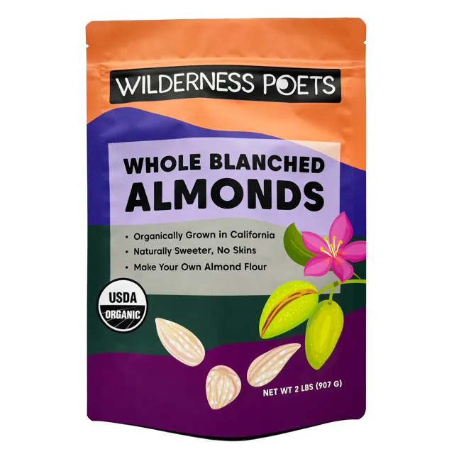 Wilderness Poets Almonds – Blanched, California Grown, Organic