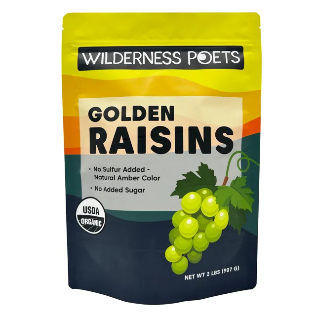 Wilderness Poets Golden Raisins – Organic, Raw