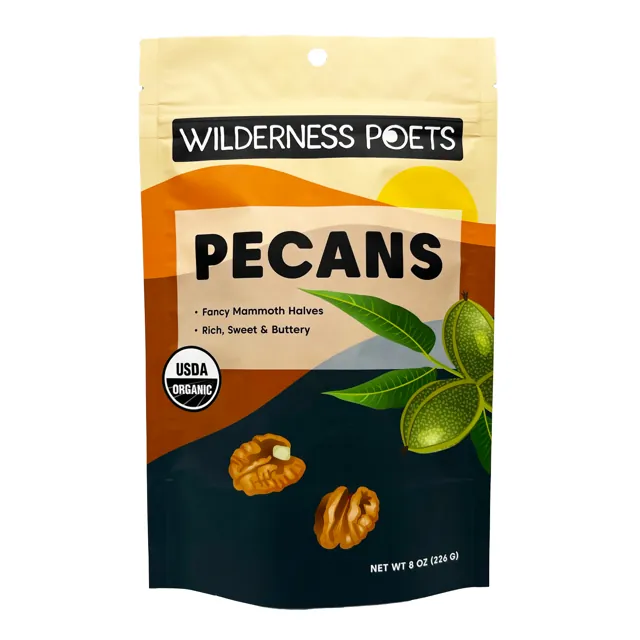 Wilderness Poets Pecans – Organic, Fancy Mammoth Halves