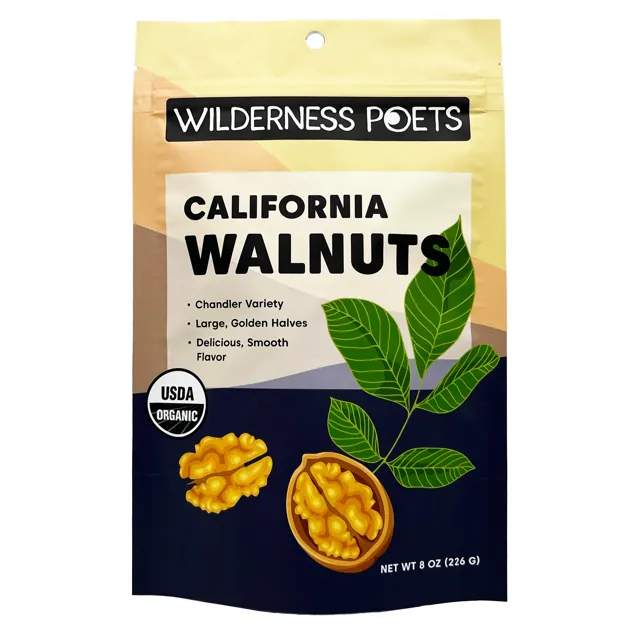 Wilderness Poets Walnuts – Organic, Chandler Variety, California-Grown