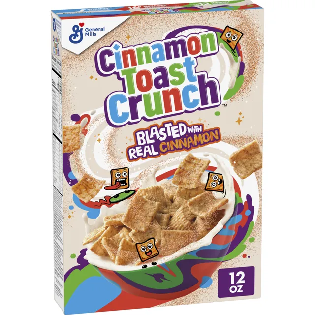 General Mills Cinnamon Toast Crunch, Crispy, Sweetened Whole Wheat & Rice Cereal