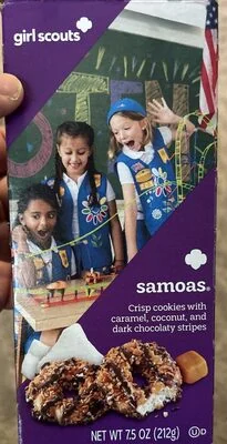 Girl Scouts Samoas Crisp Cookies with Caramel, Coconut, and Dark Chocolaty Stripes