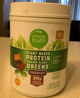 Simple Truth Chocolate Greens Plant Based Protein Powder Blend +