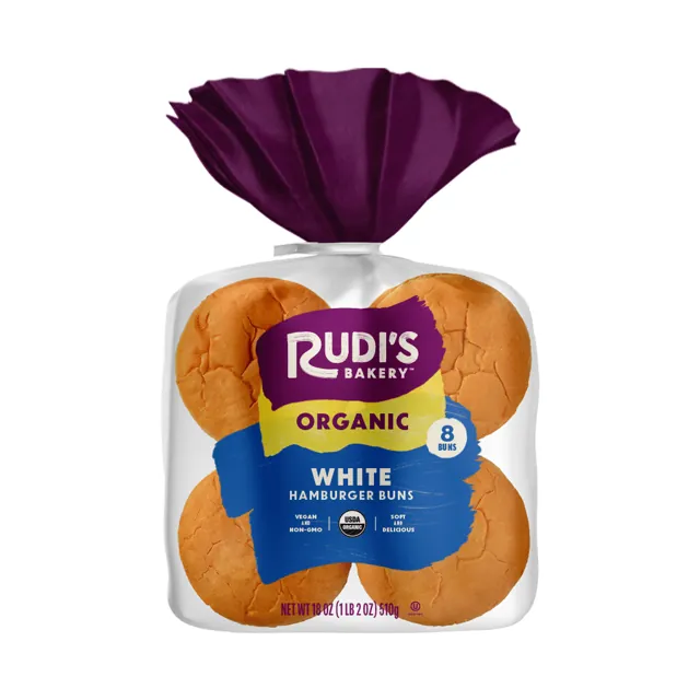 Rudi's Organic White Hamburger Buns