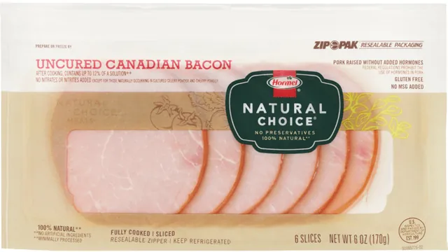 Hormel Uncured Canadian Bacon