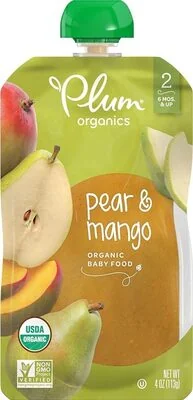 Plum Organics Stage 2 Organic Pear & Mango Pouch