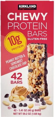 Kirkland Signature Peanut Butter & Semisweet Chocolate Chip Chewy Protein Bars