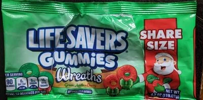 Life Savers Wreaths Green Apple, Cherry Flavored Gummies