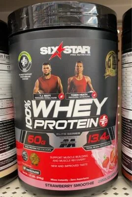 Six Star 100% Whey Protein Plus Powder, Strawberry Smoothie