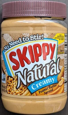 Skippy Natural Peanut Butter Spread, Creamy