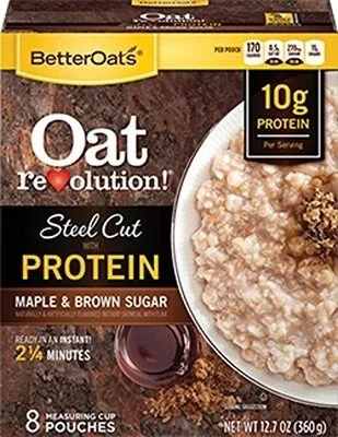 Better Oats Instant Oatmeal with Flax Seeds with Protein, Maple & Brown Sugar