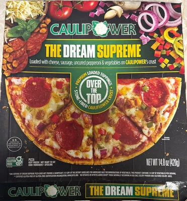 Caulipower The Dream Supreme Loaded with Cheese, Sausage, Uncured Pepperoni & Vegetables on Caulipower's Crust Pizza