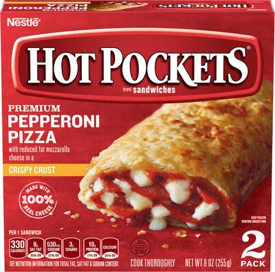 Hot Pockets Premium Pepperoni Pizza Crispy Crust Sandwiches